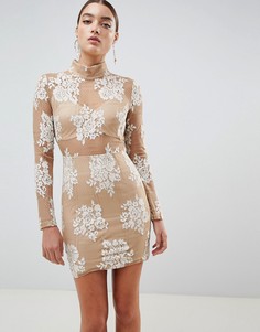 Kreminė mini suknelė