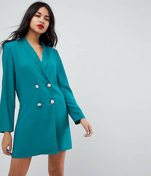 Žalia švarko tipo suknelė